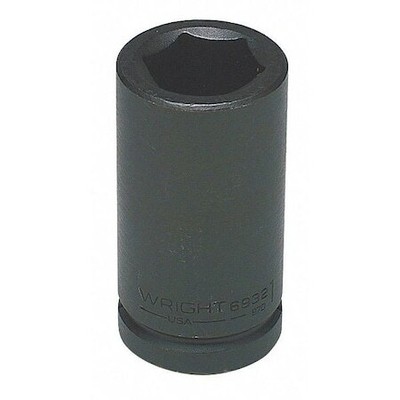 Wright Tool 6936 3/4 In Drive Impact Socket 1 1/8 In Size, Deep Socket, Black