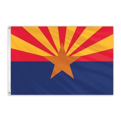 GLOBAL FLAGS UNLIMITED 200867 Arizona Outdoor Poly Max Flag 3'x5'