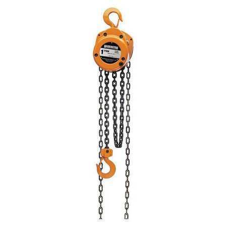 Harrington Cf010-10 Manual Chain Hoist,2000 Lb.,Lift 10 Ft.