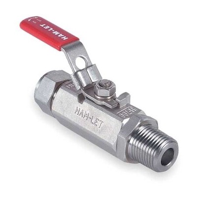 Ham-Let H-795-Ss-Nl-1/2 X 1/2-T-Ld 1/2'' Mnpt X Compr Stainless Steel Ball Valve