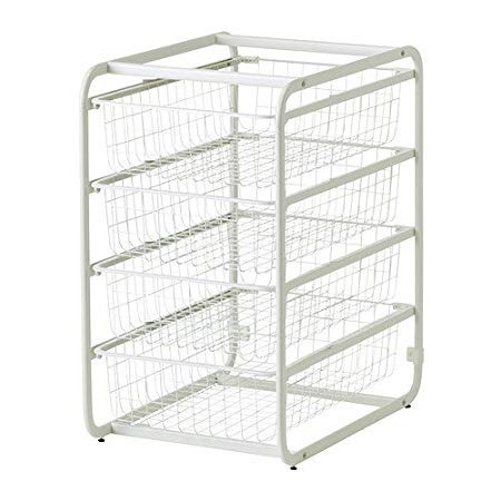 Reduced 2 Sets Of Ikea Algot White Wire Drawers Vgc