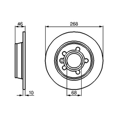 NEW VW VOLKSWAGNEN SHARAN 95-10 REAR BRAKE DISCS -- 7M0615601A 7M0615601C DSK710