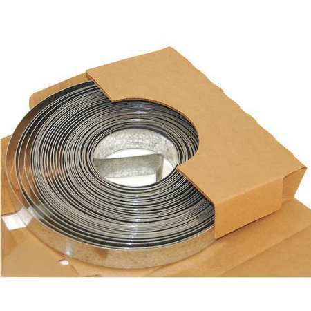 Zoro Select Ds-261 Duct Strapping, Galvanized Steel, 26 Ga, 1 In W X