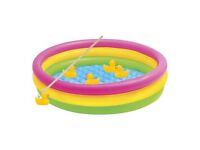 Hook the duck inflatable fun day fete game, 15 plastic ducks, 6 rods, 3 pools