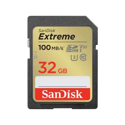 Sandisk SDSDXVT-032G-ANCIN Extreme Sd Flsh 100/60mb/s Rw C10 Uhs U3 V30 R