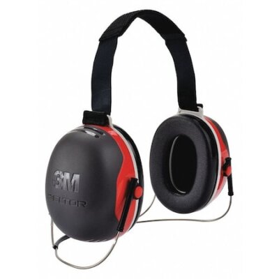 3M X3b Behind-The-Neck Ear Muffs, 28 Db, Peltor X3, Black