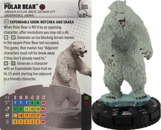 DC Heroclix Notorious : Polar Bear - 011 Common