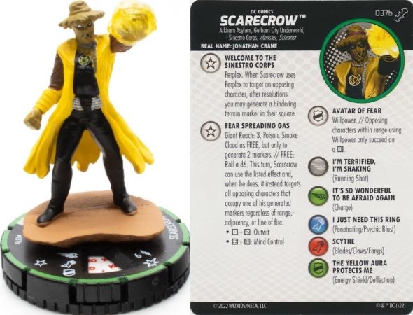 DC Heroclix Batman Team Up Prime Rare : Scarecrow - 037b