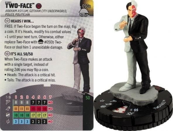 DC Heroclix Notorious : Two-Face - 050a Super Rare