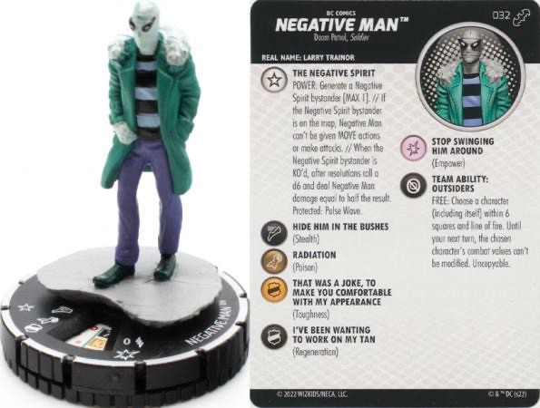 DC Heroclix Batman Team Up Rare : Negative Man - 032