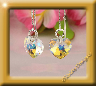 Ohrhänger, Kette Silber 925 mit ORIGINAL SWAROVSKI Kristalle, verschiedenen
