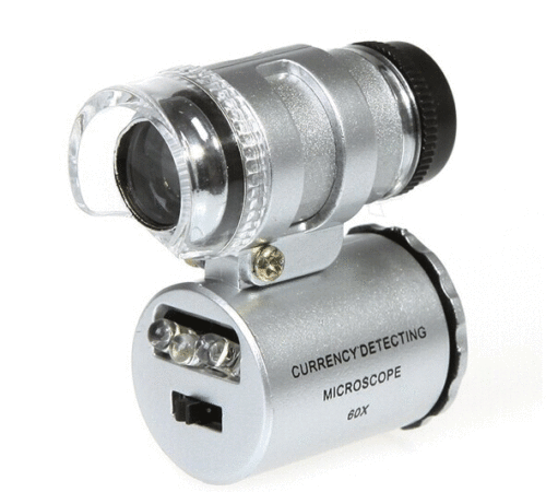 60X Magnifying Loupe Jewelry Jewelers Pocket Magnifier Loop Eye Glass Led Light 