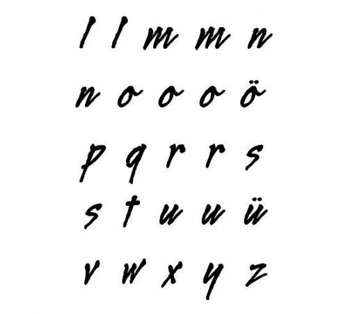 Efco Stempel Clear „Alphabet Kleinbuchstaben l-z 2“, transparent, A7/ 74 x 105 m
