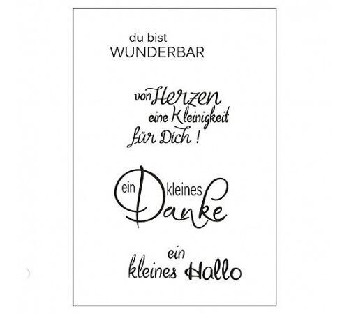Efco Stempel Clear „du bist wunderbar“, transparent, A7/ 74 x 105 mm, 4-teilig