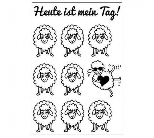 Efco Stempel Clear „Heute ist mein Tag!“,transparent, A7/ 74 x 105 mm, 10-teilig
