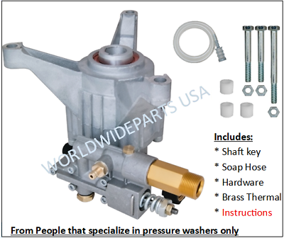 2800 psi POWER PRESSURE WASHER PUMP for Simpson MSV3100 Vertical Crank Engine