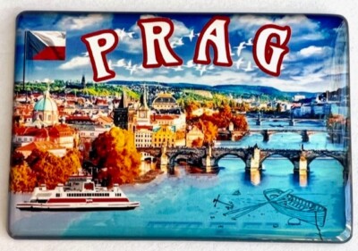 PRAG / PRAHA- TSCHECHIEN -KÜHLSCHRANKMAGNET-REISEANDENKEN-SOUVENIR -231102