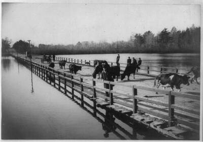 8'' x 10'' 1901 Photo Old Floating Bridge, Lynn, Mass