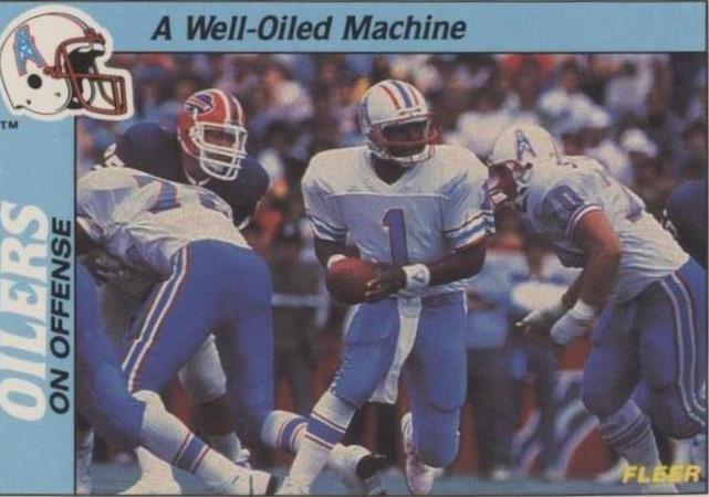 Fútbol Fleer 1988 acción en vivo Warren Moon #19
