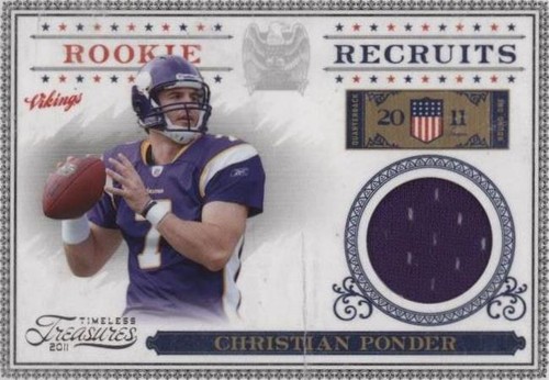 2011 Panini Timeless Treasures Christian Ponder #13