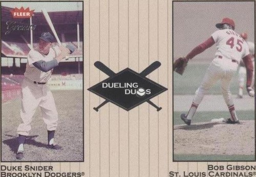 2002 Fleer Greats - Bob Gibson Duke Snider #12 DD