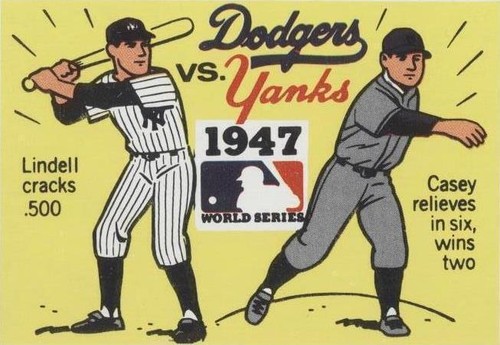 1971 Fleer Laughlin World Series - Hugh Casey Johnny Lindell #45