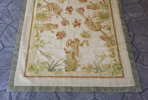 Antique Aubusson with Monkeys