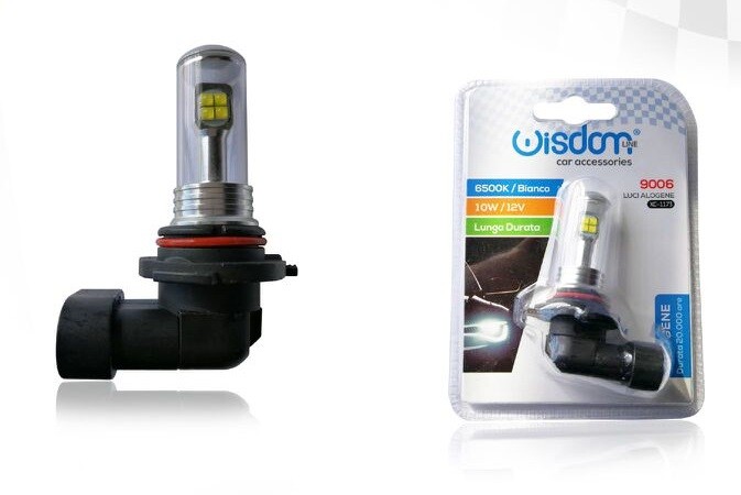 Lampadina Lampada Fari Auto 8 Led 9006 10W 12V 6500K Luce Bianca xc-1173 wis
