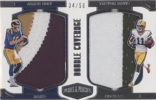 2016 Panini Plates & Patches Jared Goff Trevor Davis #DC-GD