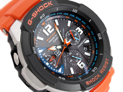 Pre-owned Casio G-shock Sky Cockpit Radio Solar Gw-3000m-4a From Japan