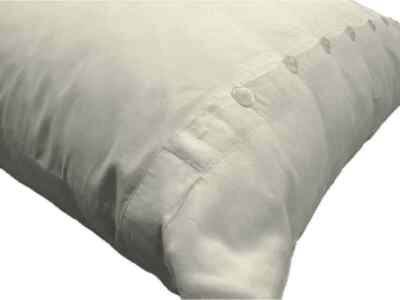 Pandora De Balthazar Egyptian Cotton Euro Queen Ivory 30 X 36 Pillow Sham NEW