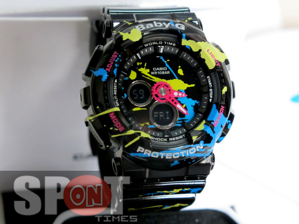 CASIO Baby-G ベビ－G Splatter PatternSeries Casio Baby-G Splatter Pattern Street Art Ladies Watch BA