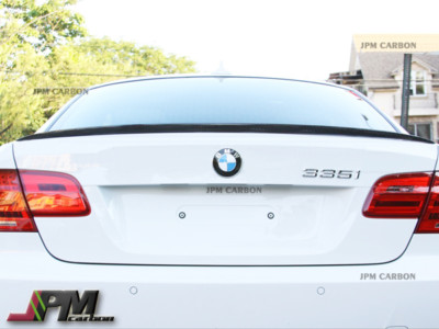 M3 Look Carbon Fiber Trunk Spoiler Lip For 07-13 E92 320i 328i 335i M3 Coupe