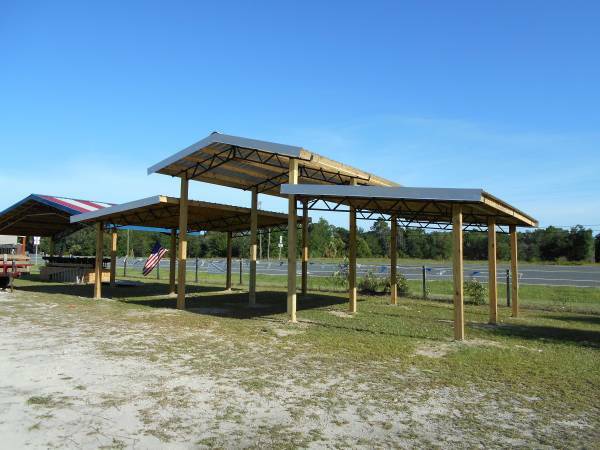 40x60x12 Steel Truss Barn Kit 8x8x16 Pressure Treated Post