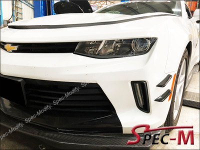 JPM Carbon Fiber Front Bumper Canards Splitter Fins 4pcs for Camaro 6th V6 V8 SS