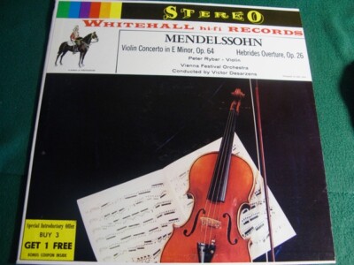 Mendelssohn-Violin Concerto In E Minor, Op. 64 / Hebrides O WHS-40003 Vinyl 12''