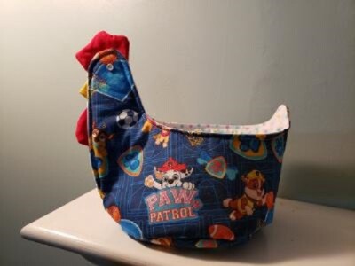 Chicken Easter Basket, handmade, Paw Patrol