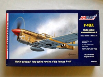 P-40 F/L Warhawk Kittyhawk II Merlin AMTech Kit No. 489202 1:48 scale No Box