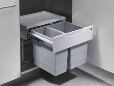 Tandem S 2, Waste Collector for Revolving Doors, Light Grey