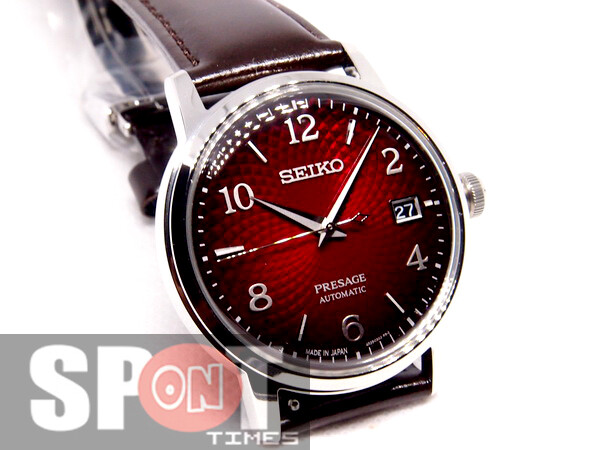 Pre-owned Seiko Presage Cocktail Negroni Burgundy Automatic Ladies Watch Srpe41j1