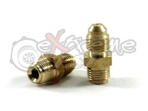 TURBOCHARGER OIL RESTRICTOR FITTING 1/8 NPT TO -4AN (.090") Garrett Precision