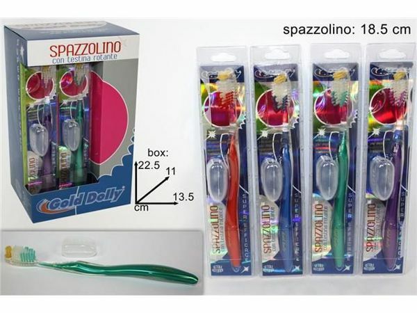 Set 12 Pezzi Spazzolino Denti Con Testina Rotante Colorato dfh