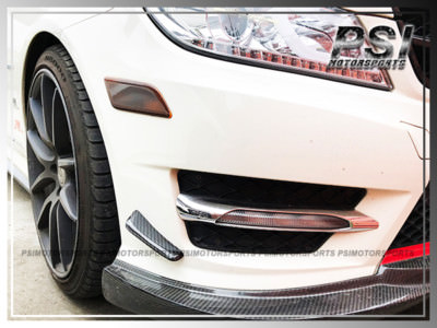JPM Carbon Fiber Front Bumper Canards Splitter Fins 2pcs for W204 C250 C300 C350