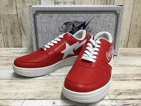 A Bathing Ape BAPE STA Coca Cola Sneakers Red US 9.5 Men JP