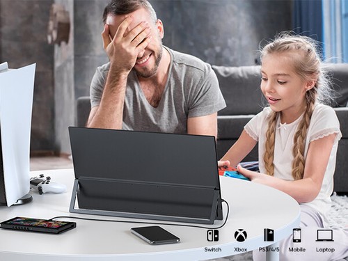 UPERFECT 18.5'' Portable Touchscreen 120hz Monitor w/VESA &180° Adjustable Stand