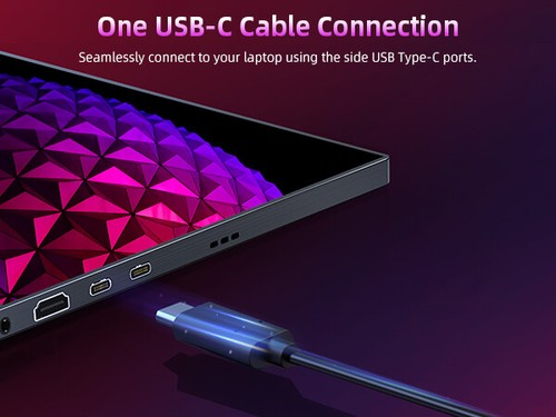 4K Portable Monitor, UPERFECT 17.3" Gaming Monitor 3840x2160 HDMI USB C UHD Used