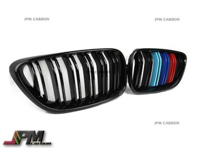 14-16 BMW F22 220i 228i 235i M Style Shiny Gloss Black M Tri Color Front Grille