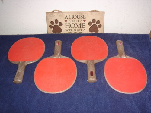 Raquetas Paletas De Ping-pong Vintage Harvard Plástico Duro Marrón