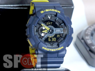 Pre-owned Casio G-shock Layered Neon Men's Watch Ga-110ln-2a