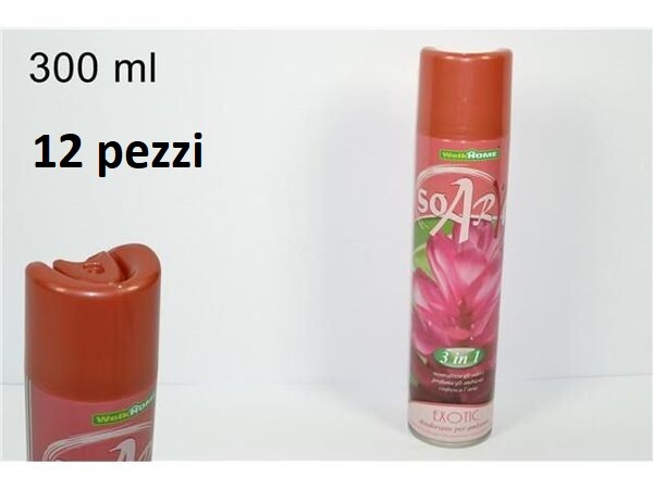 Set 12 Pz Deodorante Per Ambiente Spray Profumo Casa 300ml Exotic dfh